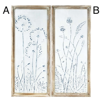 White Embossed Wildflower Frames