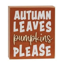 Load image into Gallery viewer, Autumn Leaves Sign
