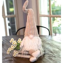 Load image into Gallery viewer, Dangle Leg Plush Gnome w/Ribbed Hat
