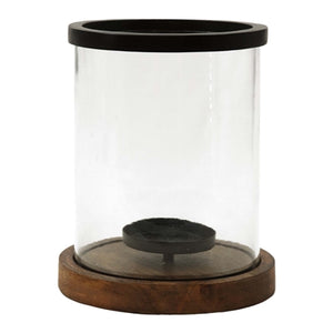 Hurricane Glass w/Candle Stand