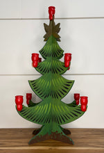 Load image into Gallery viewer, Wood Christmas Tree Candle Holder
