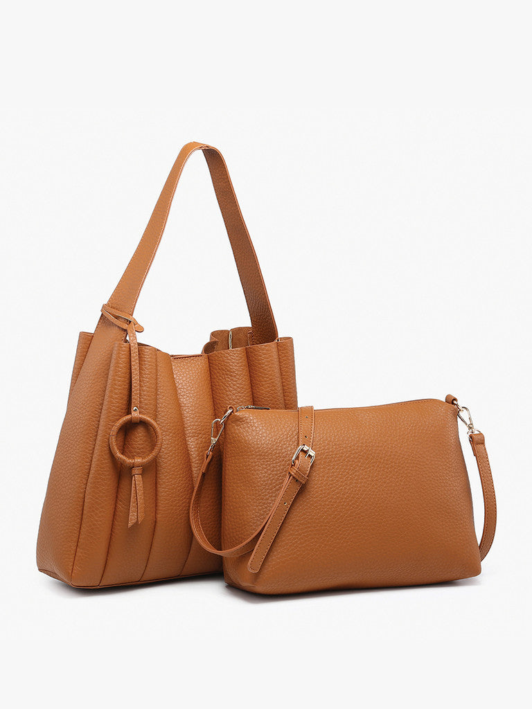 Josie Pleated Satchel w/ Ring Tassel
