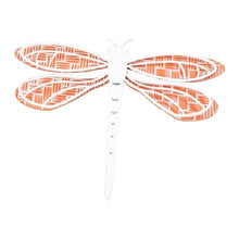 Load image into Gallery viewer, Metal Green and White Dragonfly Hanger
