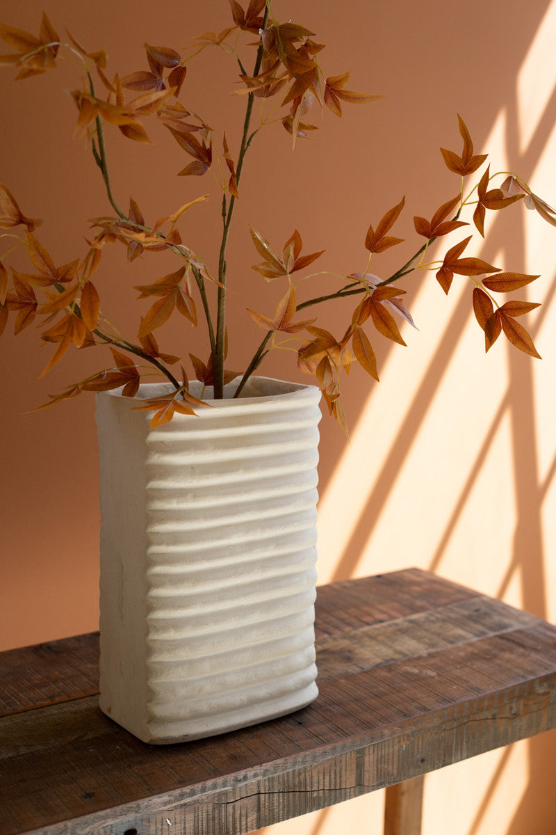 Tall Rectangle Paper Mache Vase