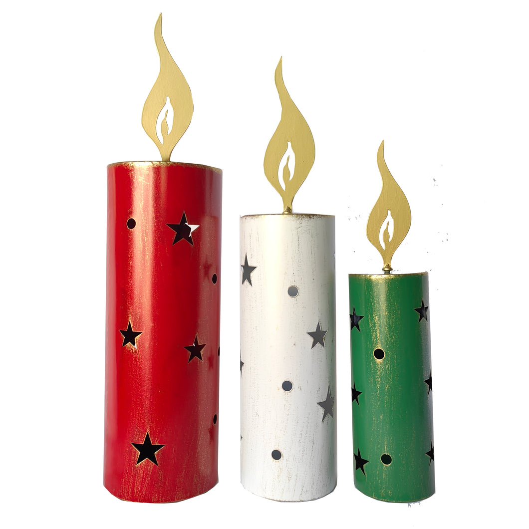 Metal Cutout Candle Decor