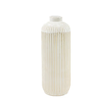 Load image into Gallery viewer, White Line Engraved Ceramic Vase
