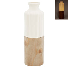 Load image into Gallery viewer, Natural &amp; White Two Layer Lighted Vase

