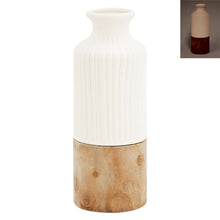 Load image into Gallery viewer, Natural &amp; White Two Layer Lighted Vase
