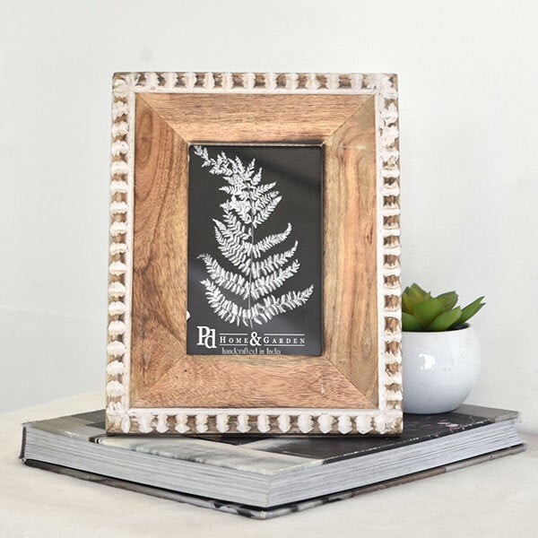 Beaded Rustic Photo Frame