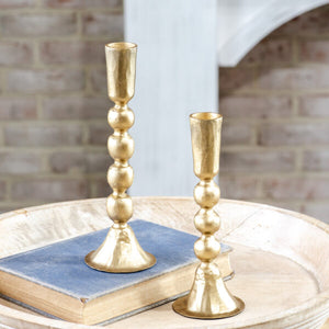 Gold Ball Candlestick Holders