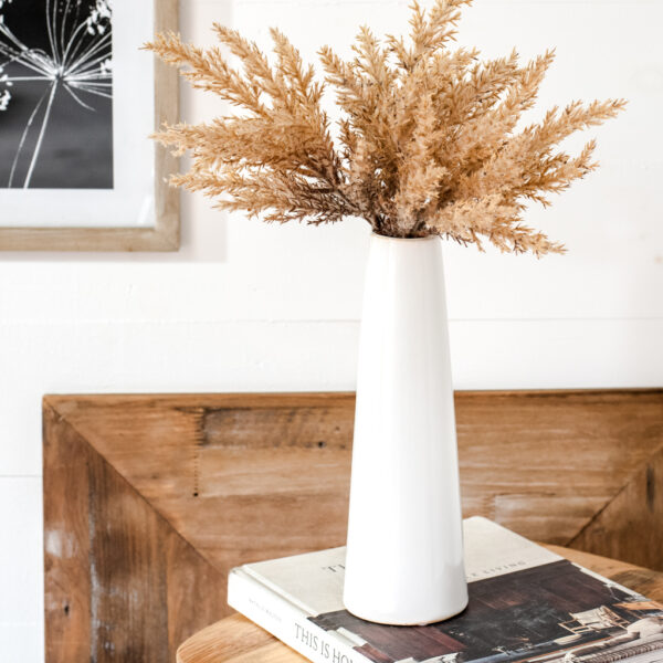 White Narrow Cone Vase