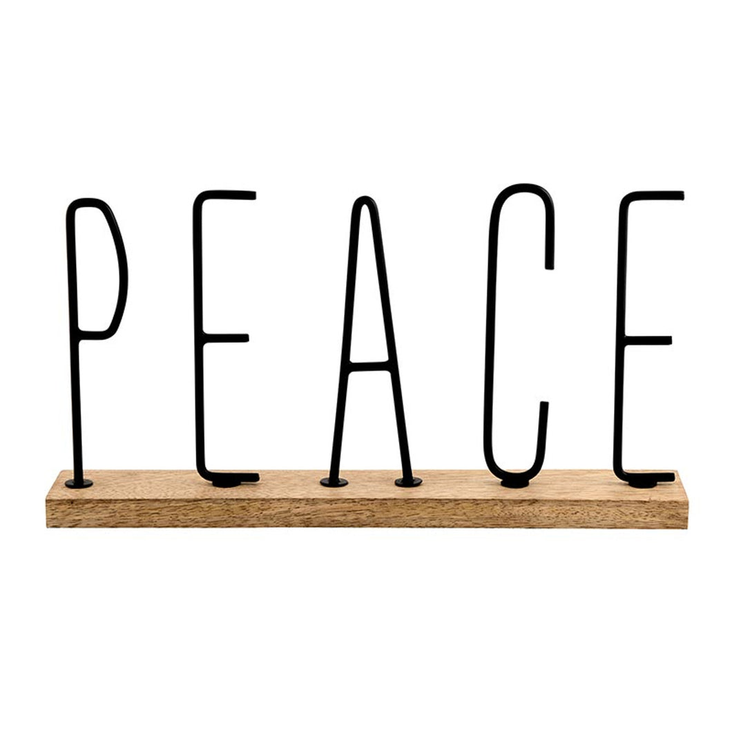 Peace Wood Sign