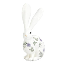 Load image into Gallery viewer, Purple Flower Porcelain Bunny
