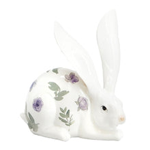 Load image into Gallery viewer, Purple Flower Porcelain Bunny
