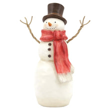 Load image into Gallery viewer, Red Scarf Resin Snowman
