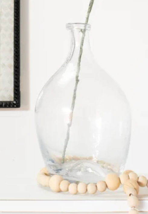 Clear Demijohn Vase