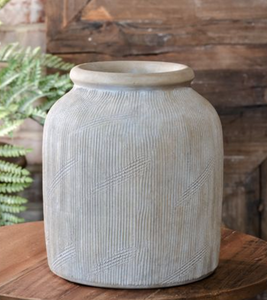 Taupe Deco Line Vase