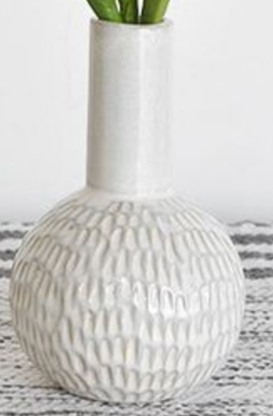 Long Neck Textured Vase