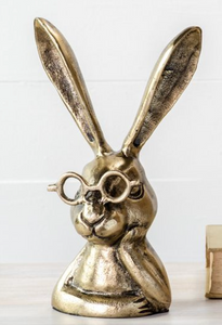 Gold Bunny with Eyeglasses