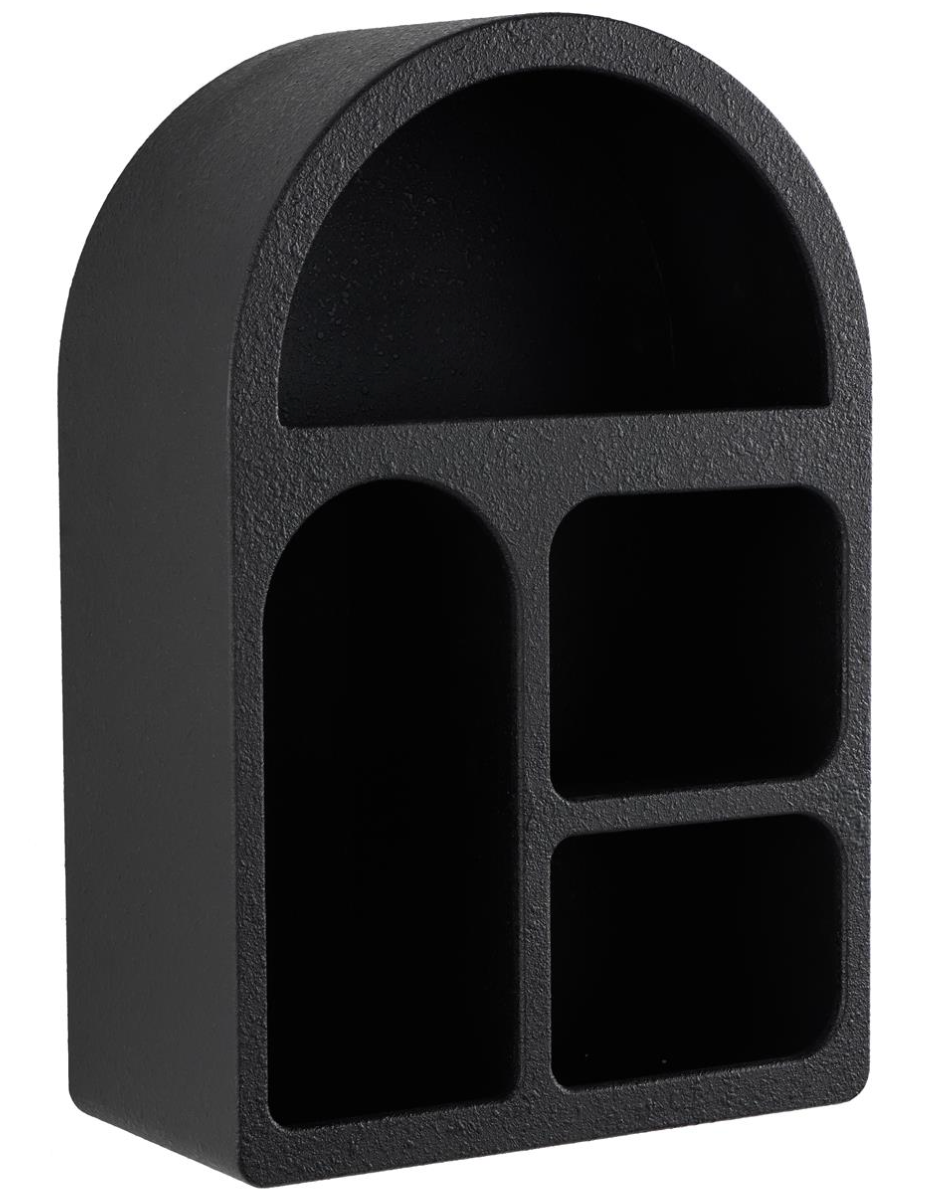 Black Geometric 4 Shelf Room Wall Shelf