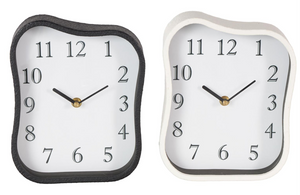 Metal Textured Decorative Clock with Gold Accents