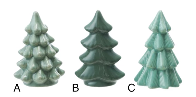 Mini Green Stoneware Trees