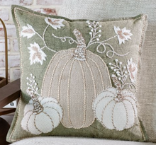 Load image into Gallery viewer, Green Autumn Pumpkin Pillow
