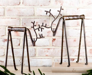 Bronze Head Down Deer