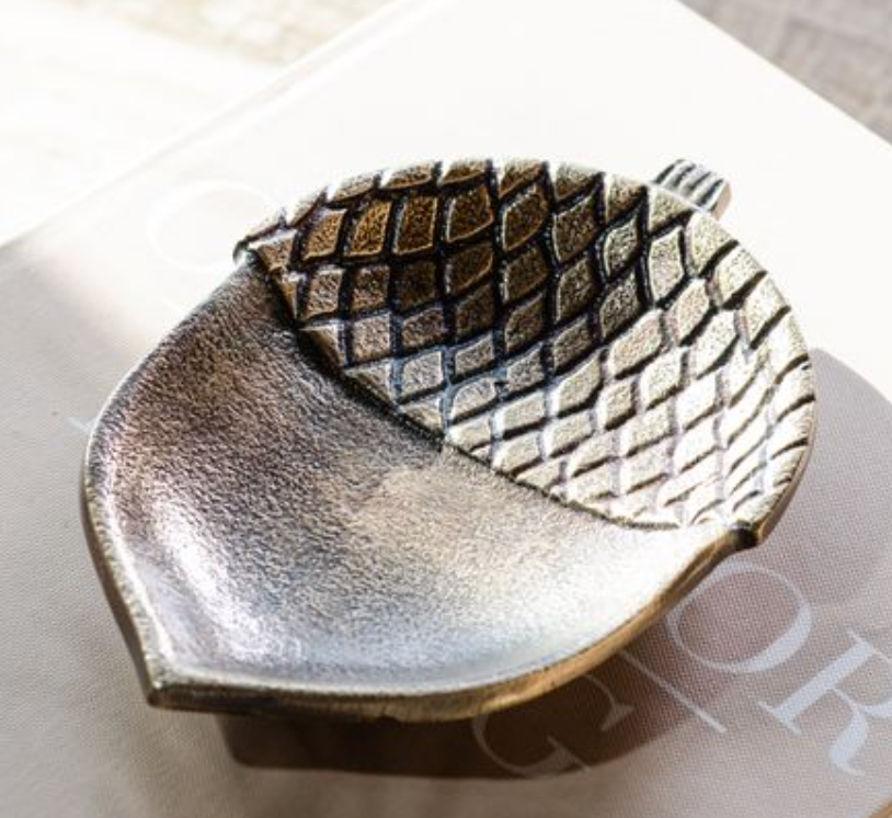 Brass Antique Acorn Tray