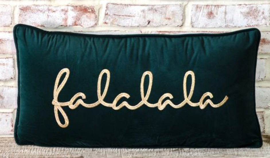 falalala Emerald Velvet Pillow