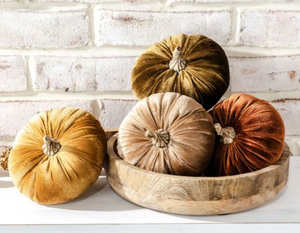 Small Velvet Pumpkins