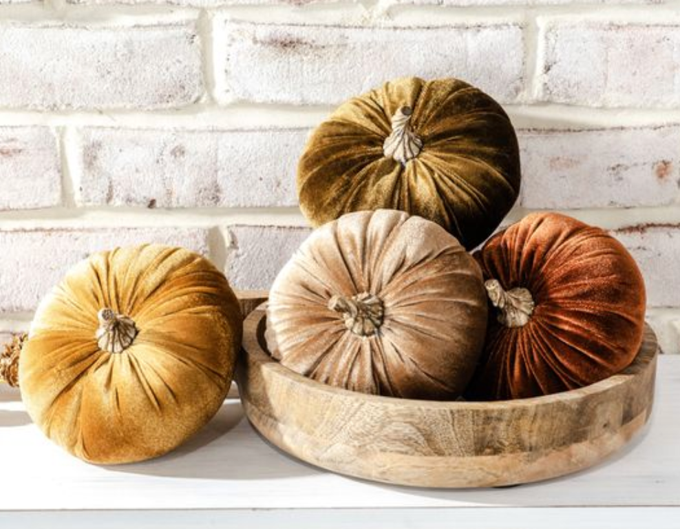 Small Velvet Pumpkins