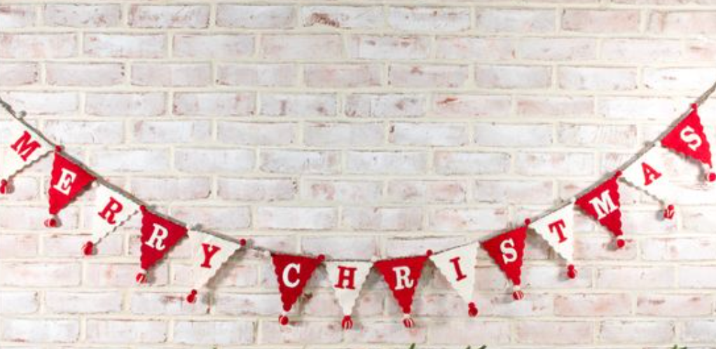 Felt Merry Christmas Garland