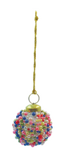 Load image into Gallery viewer, Beaded Glass Ball Ornament
