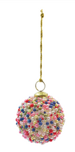 Load image into Gallery viewer, Beaded Glass Ball Ornament
