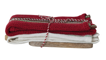 Load image into Gallery viewer, Tea Towels &amp; Mango Wood Cheese/Serving Board
