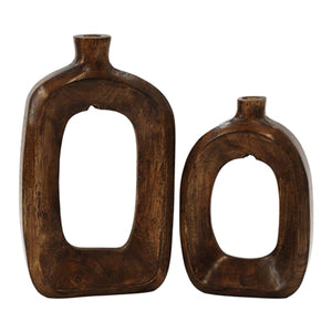 Open Wood Vases