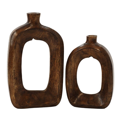 Open Wood Vases