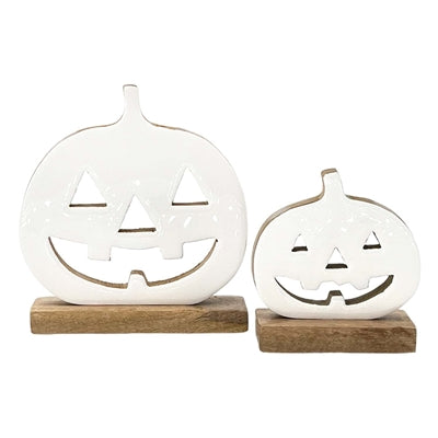 White Enamel Jack O Lanterns