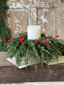 Emerald Falls w/ Berry Candle Ring