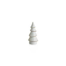 Load image into Gallery viewer, Porcelain Tree - Matte White with Gold Trim
