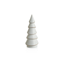 Load image into Gallery viewer, Porcelain Tree - Matte White with Gold Trim
