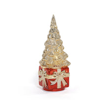 Load image into Gallery viewer, LED Rotating Tree on a Present

