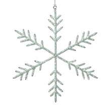 Load image into Gallery viewer, Green Beaded Snowflake Ornament
