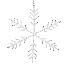 Load image into Gallery viewer, White Beaded Snowflake Ornament
