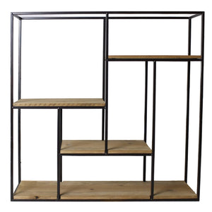 Square Wood & Iron Shelf