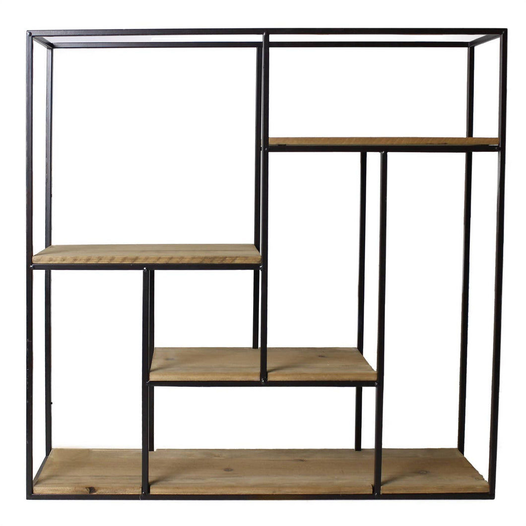Square Wood & Iron Shelf