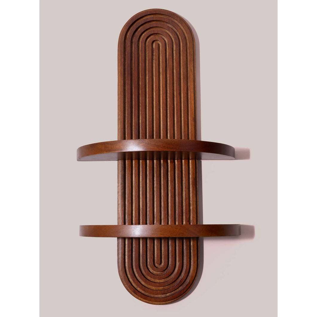 Arched Wood Wall Shelf