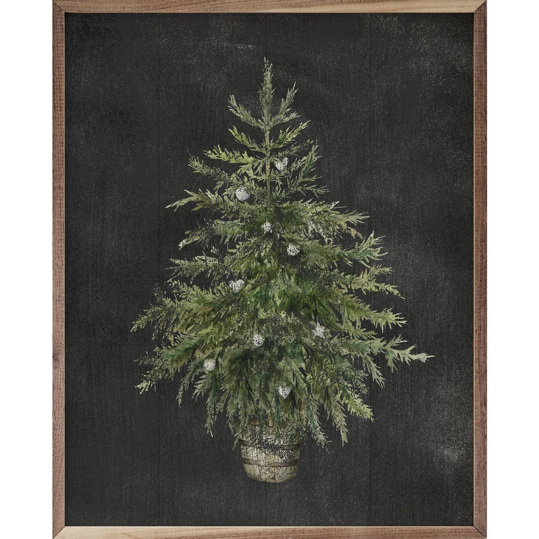 Christmas Tree Black Wall Art