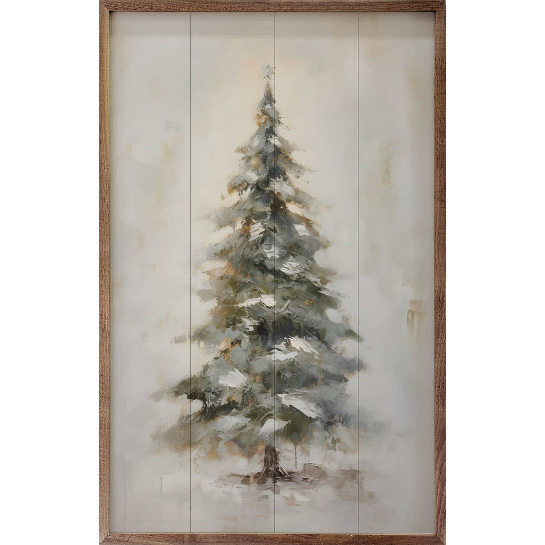 Pine Tree with Star Wall Art